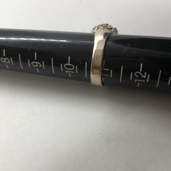 VTG Brutalist Silver w/Malachite ring size 11 - Picture 4 of 4